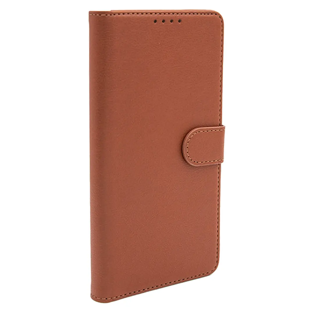 iPhone 16 Plus PU Leather Wallet Case Brown